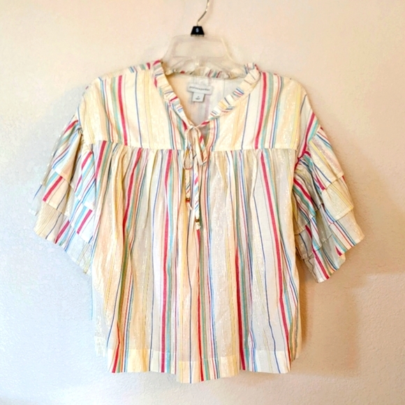 Peyton & Parker Tops - NEW Blouse Peyton & Parker Ruffle Sleeve Blouse Top sz. M NWT
